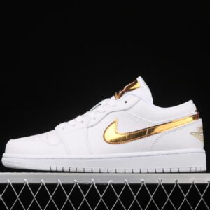 AIR JORDAN 1 LOW “WHITE METALLIC GOLD”