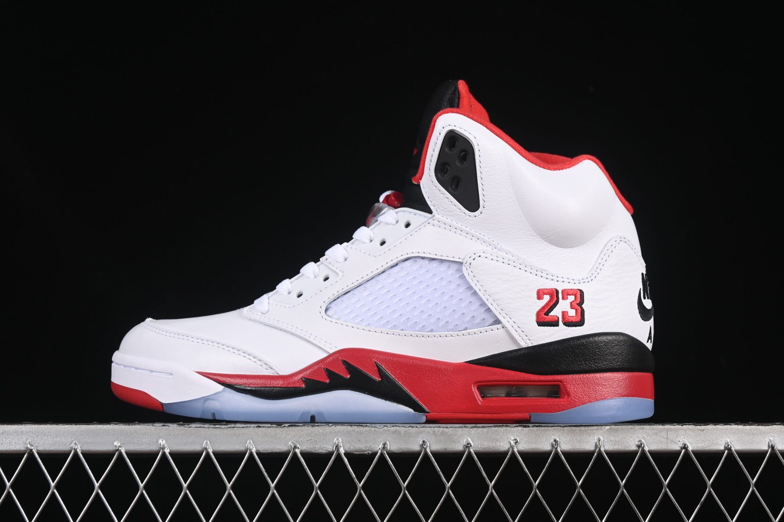AIR JORDAN 5 "Fire Red Black Tongue"